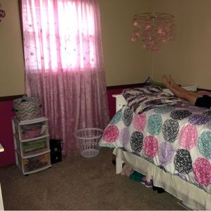 Lined Sheer Panels Pink (2 panels)